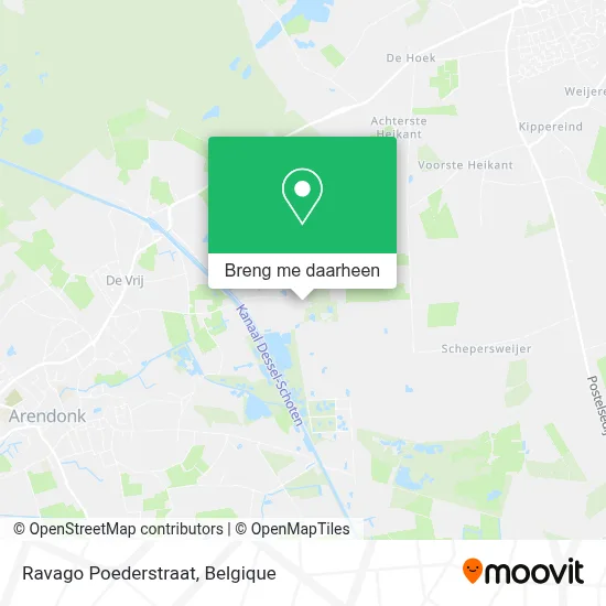 Ravago Poederstraat kaart