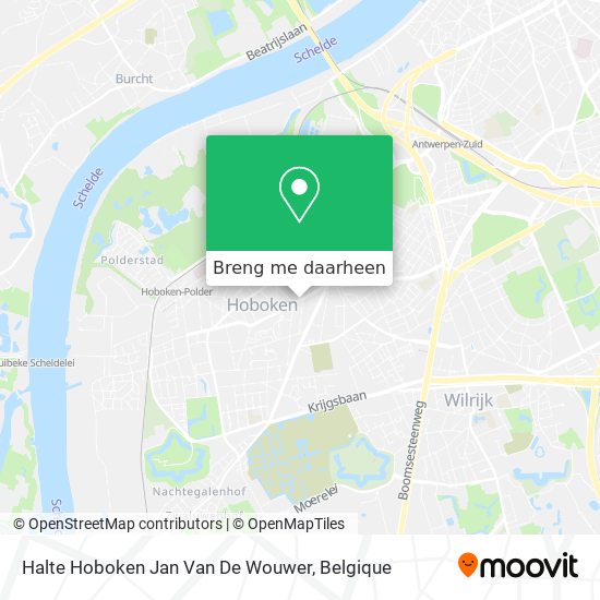 Halte Hoboken Jan Van De Wouwer kaart