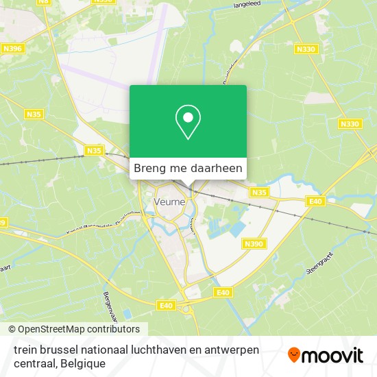 trein brussel nationaal luchthaven en antwerpen centraal kaart