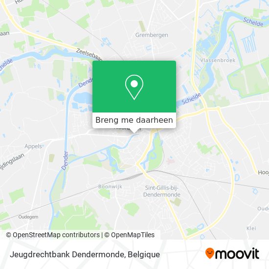 Jeugdrechtbank Dendermonde kaart