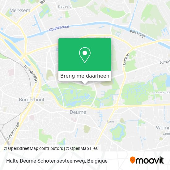 Halte Deurne Schotensesteenweg kaart