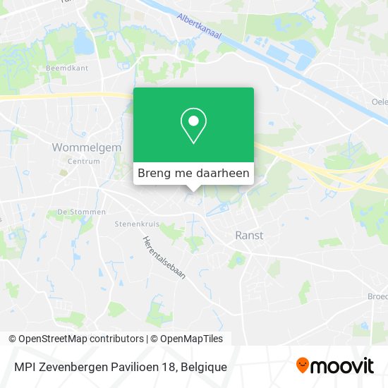 MPI Zevenbergen Pavilioen 18 kaart