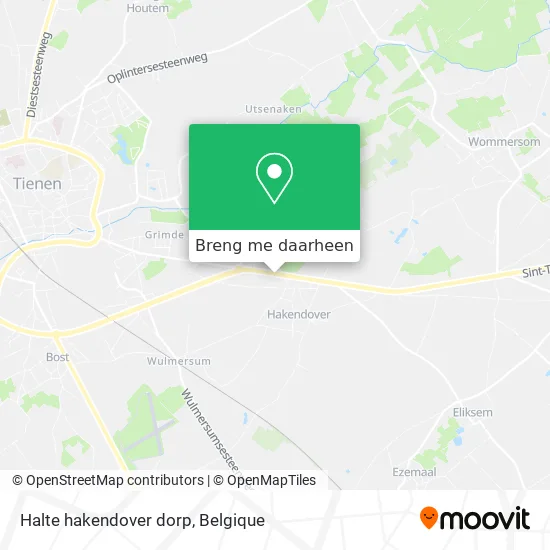 Halte hakendover dorp kaart
