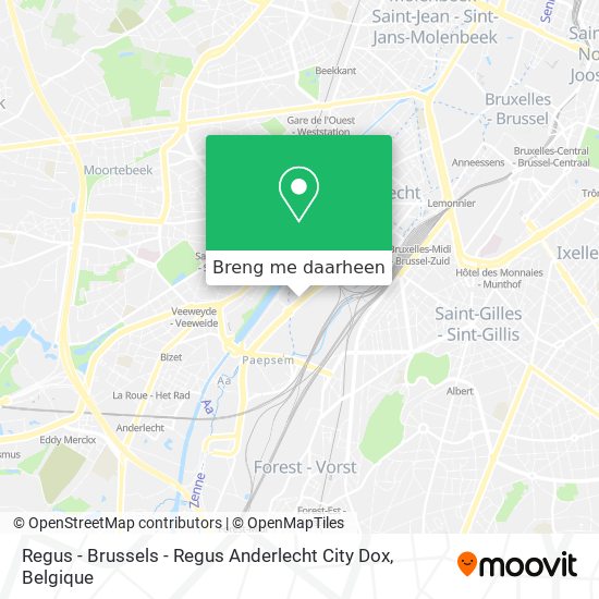 Regus - Brussels - Regus Anderlecht City Dox kaart