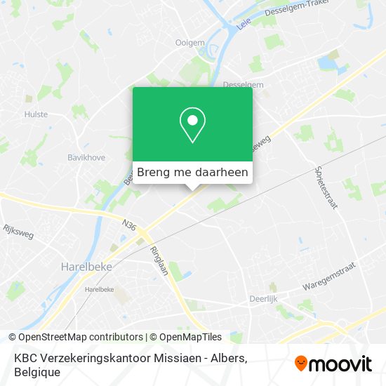 KBC Verzekeringskantoor Missiaen - Albers kaart