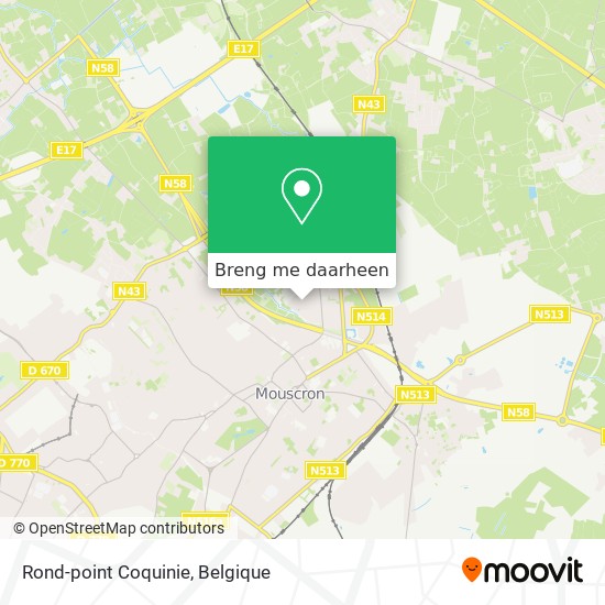 Rond-point Coquinie kaart