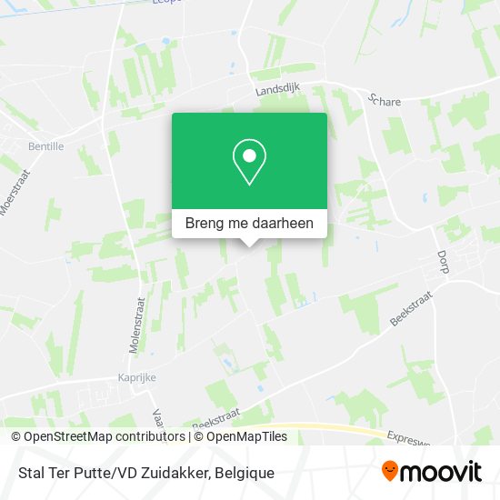 Stal Ter Putte/VD Zuidakker kaart