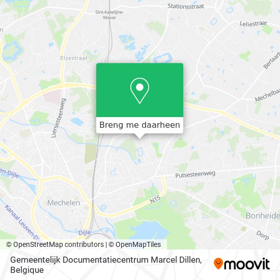 Gemeentelijk Documentatiecentrum Marcel Dillen kaart