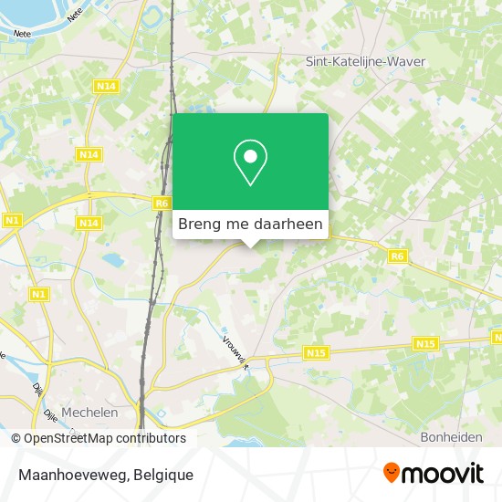 Maanhoeveweg kaart