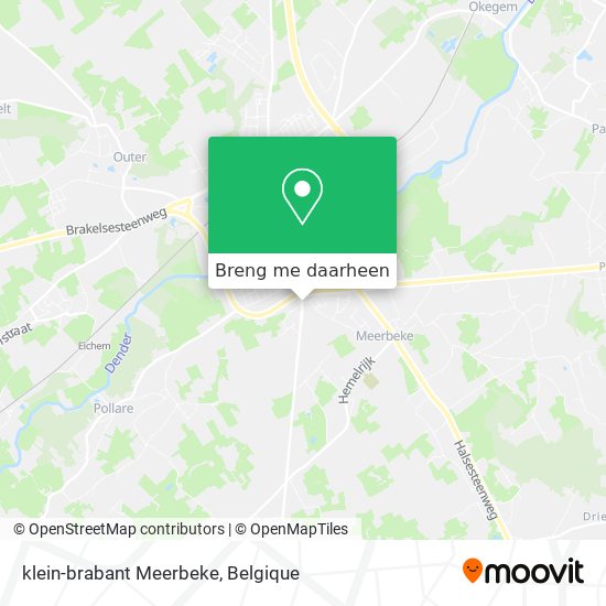 klein-brabant Meerbeke kaart
