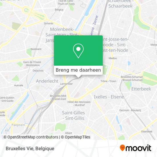 Bruxelles Vie kaart