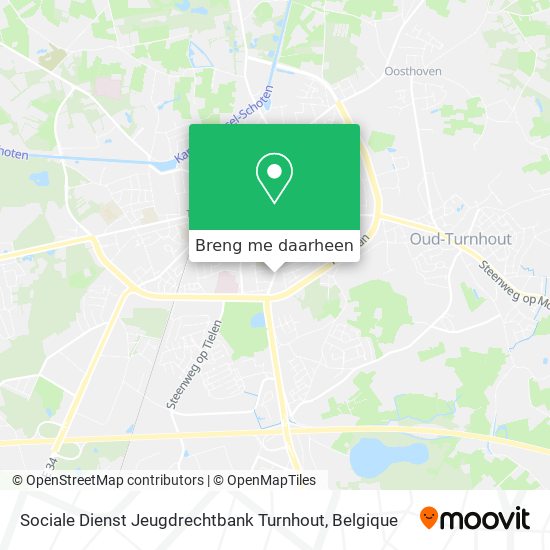 Sociale Dienst Jeugdrechtbank Turnhout kaart