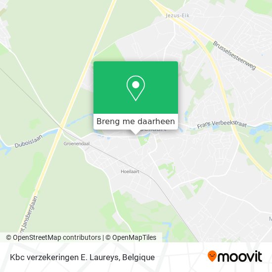 Kbc verzekeringen E. Laureys kaart