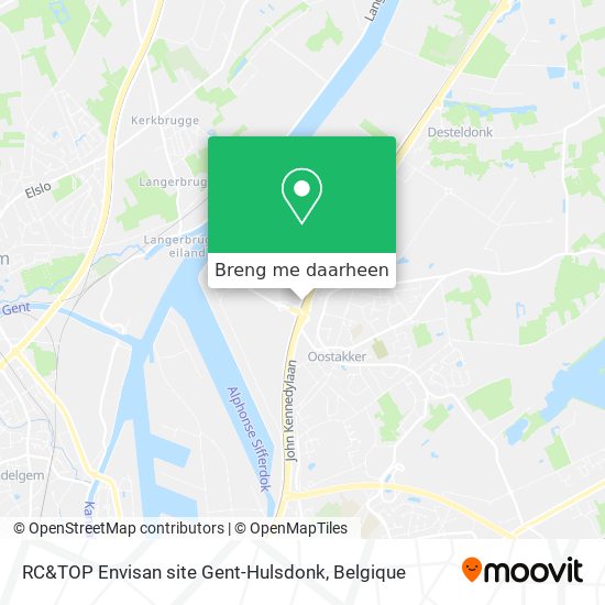 RC&TOP Envisan site Gent-Hulsdonk kaart