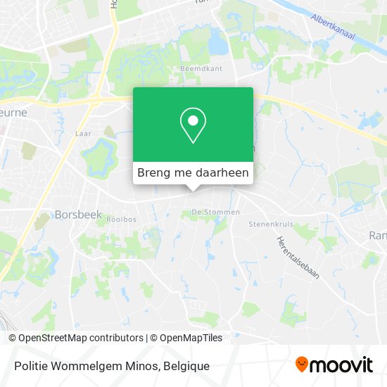 Politie Wommelgem Minos kaart