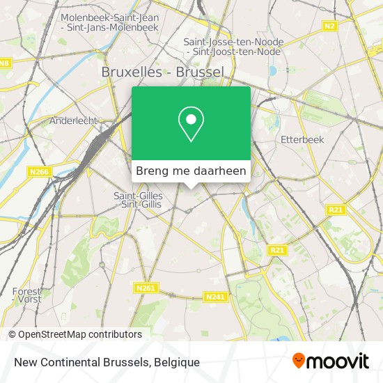 New Continental Brussels kaart