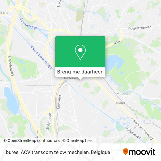 bureel ACV transcom te cw mechelen kaart