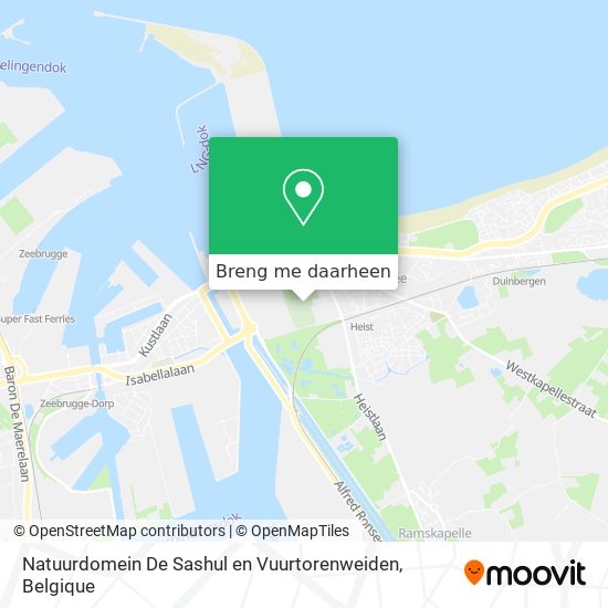 Natuurdomein De Sashul en Vuurtorenweiden kaart