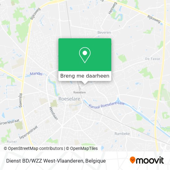 Dienst BD/WZZ West-Vlaanderen kaart