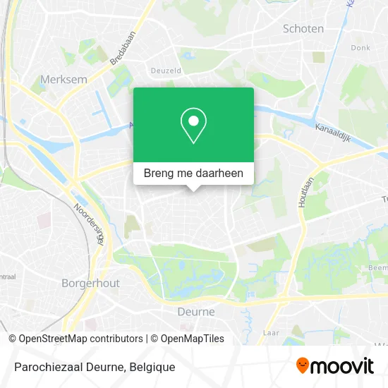 Parochiezaal Deurne kaart