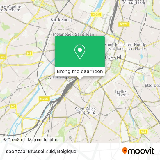 sportzaal Brussel Zuid kaart