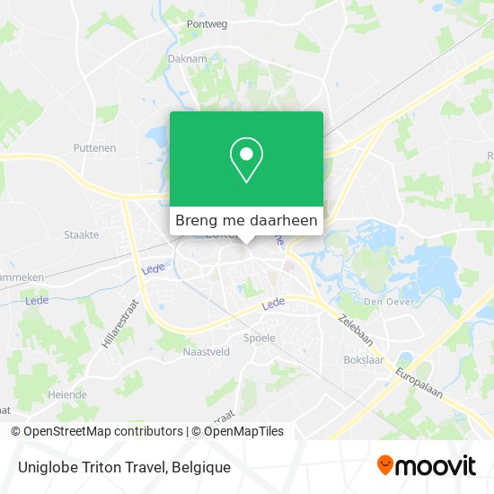 Uniglobe Triton Travel kaart