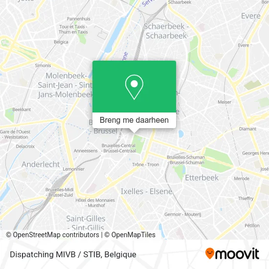 Dispatching MIVB / STIB kaart