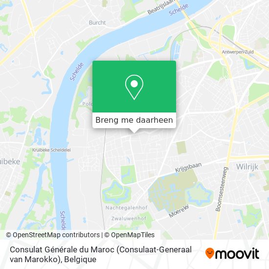 Consulat Générale du Maroc (Consulaat-Generaal van Marokko) kaart