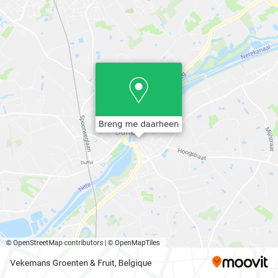 Vekemans Groenten & Fruit kaart