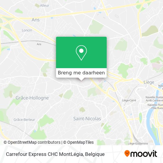 Carrefour Express CHC MontLégia kaart