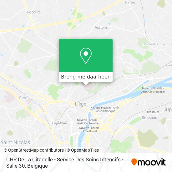 CHR De La Citadelle - Service Des Soins Intensifs - Salle 30 kaart