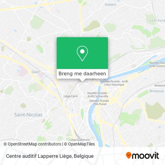 Centre auditif Lapperre Liège kaart