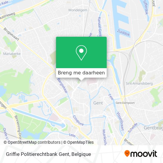 Griffie Politierechtbank Gent kaart