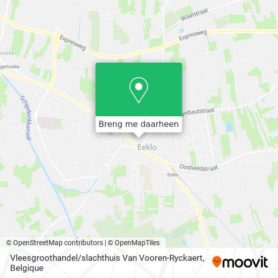 Vleesgroothandel / slachthuis Van Vooren-Ryckaert kaart
