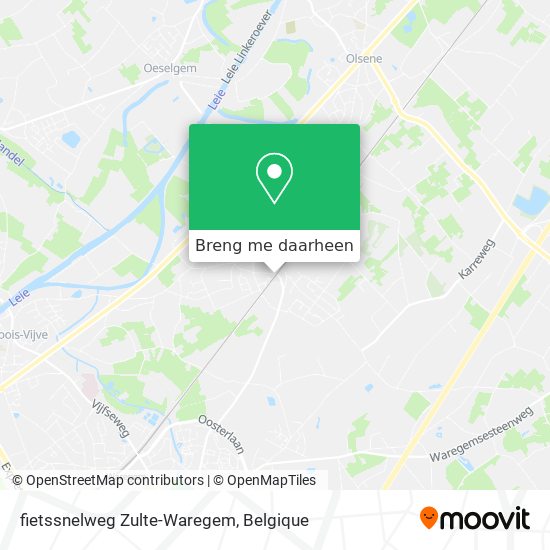 fietssnelweg Zulte-Waregem kaart