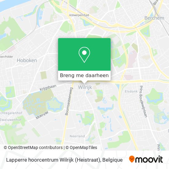 Lapperre hoorcentrum Wilrijk (Heistraat) kaart