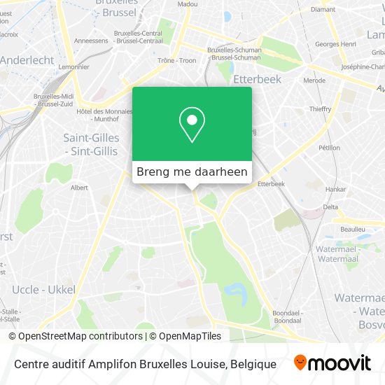 Centre auditif Amplifon Bruxelles Louise kaart