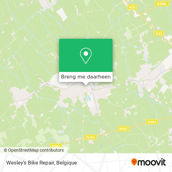 Wesley's Bike Repair kaart