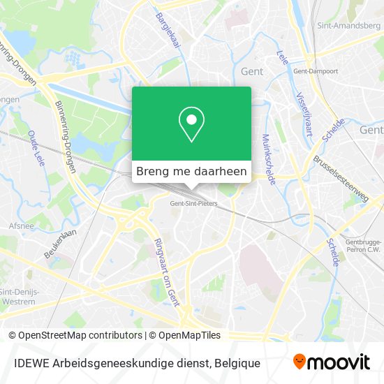 IDEWE Arbeidsgeneeskundige dienst kaart