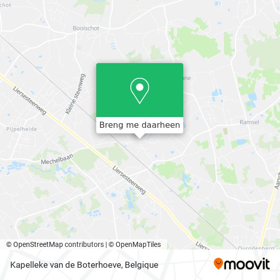 Kapelleke van de Boterhoeve kaart