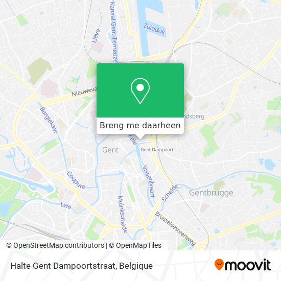 Halte Gent Dampoortstraat kaart