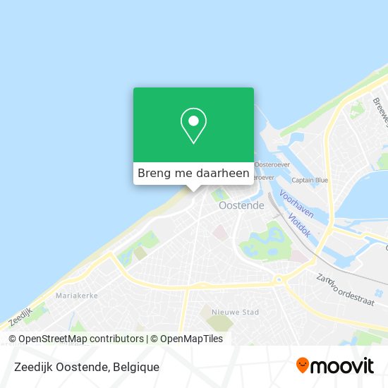 Zeedijk Oostende kaart