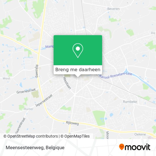 Meensesteenweg kaart