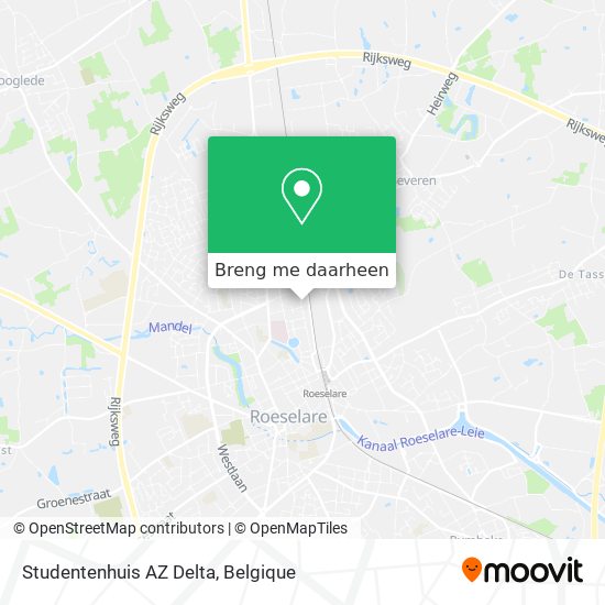 Studentenhuis AZ Delta kaart