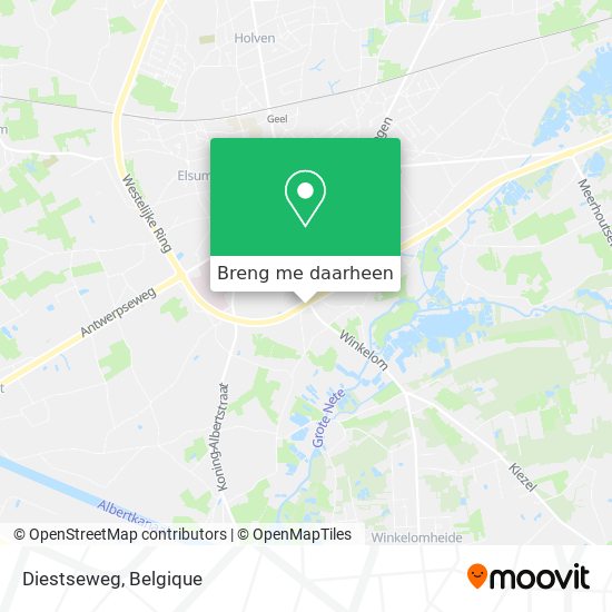 Diestseweg kaart