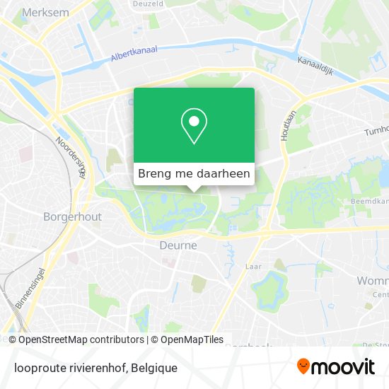 looproute rivierenhof kaart