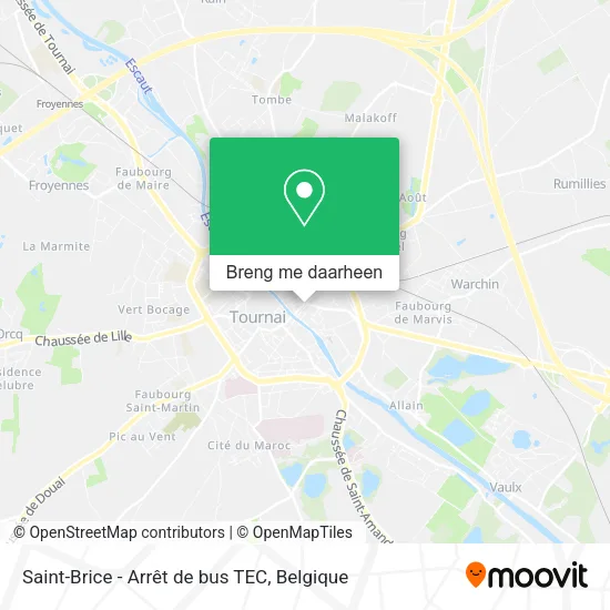 Saint-Brice - Arrêt de bus TEC kaart