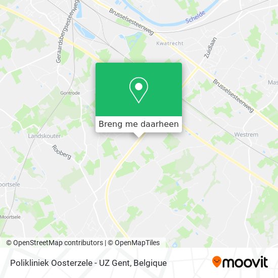 Polikliniek Oosterzele - UZ Gent kaart