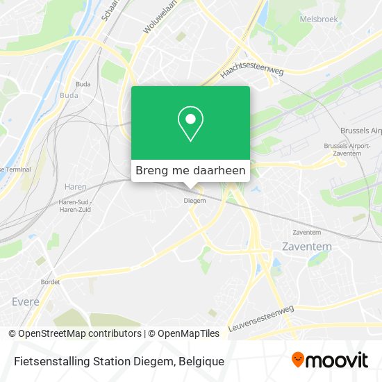 Fietsenstalling Station Diegem kaart