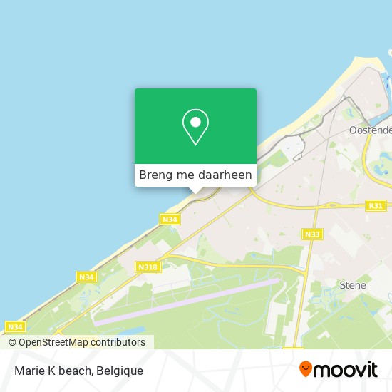 Marie K beach kaart